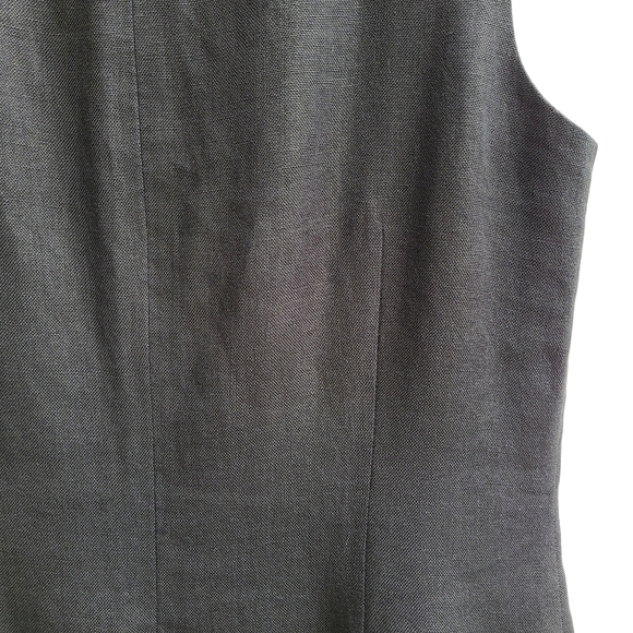 100% Irish Linen Vintage Little Black Dress, Size Medium - Picture 8 of 11